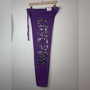 BRAND NEW WITH TAGS vintage Y2K Victorias Secret VS PINK sequin bling sweatpants